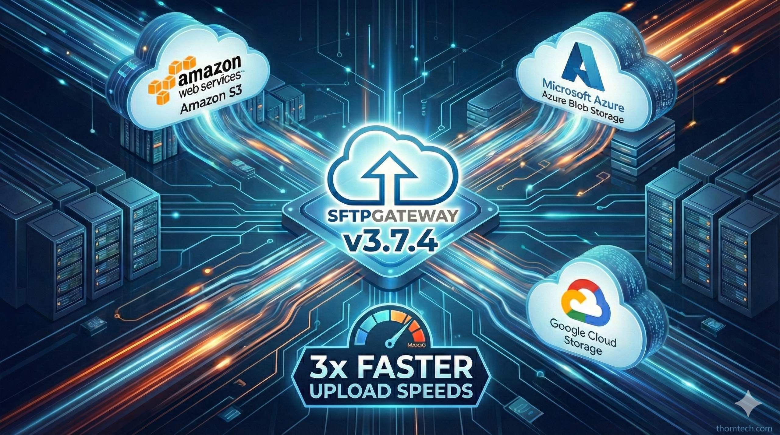 Faster SFTP to cloud uploads