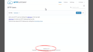 Check your SFTP Gateway version number