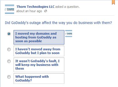 Did godaddy outage affect their business