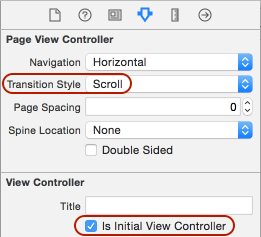 set scroll and initial view controller