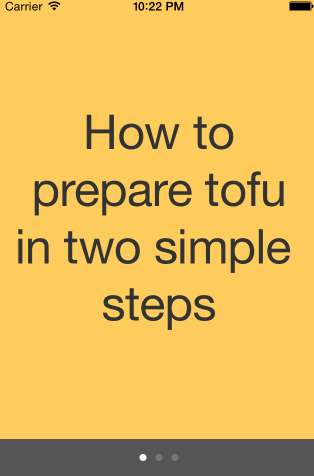 tofu onboarding animated gif