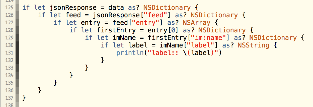 pyramid of doom if let code