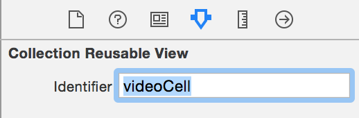 set identifier to videoCell
